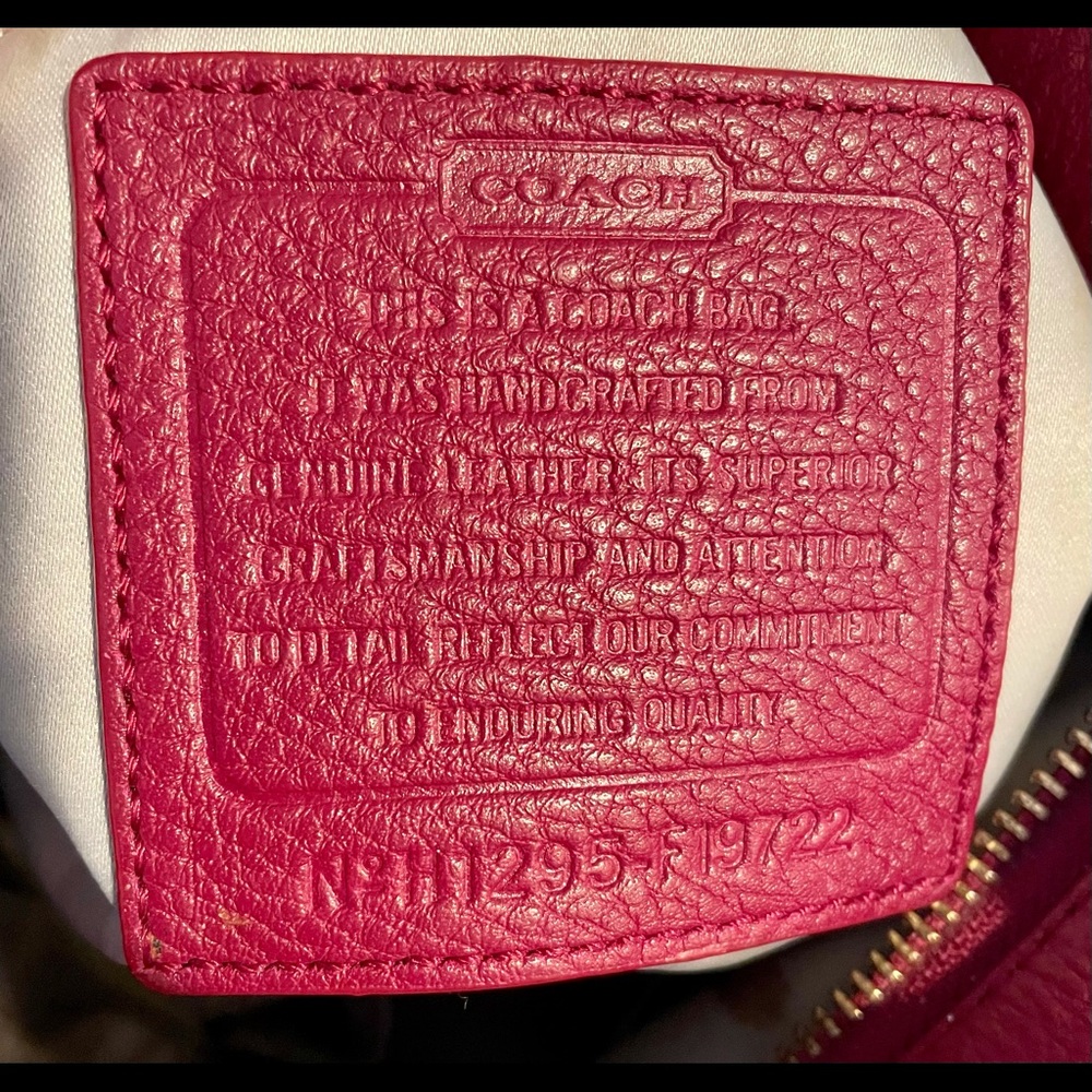 Coach Rasberry Pebble Leather Crossbody - Picture 3 of 3